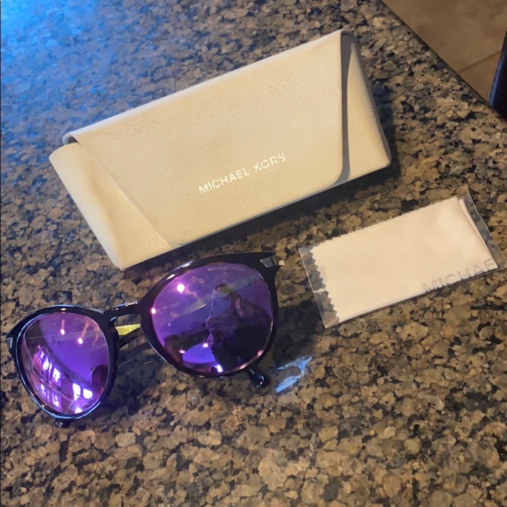 Michael Kors purple reflective sunglasses